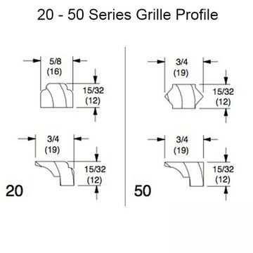 Marvin Series 20 & 50 Grille Pins for Diamond & Rectangular full surround grids